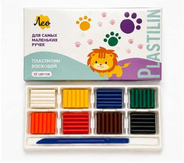 Plastilin "Leo " "o's " mumli plastilin LMCW-0110 120 g (karton qadoqda) 10 rang